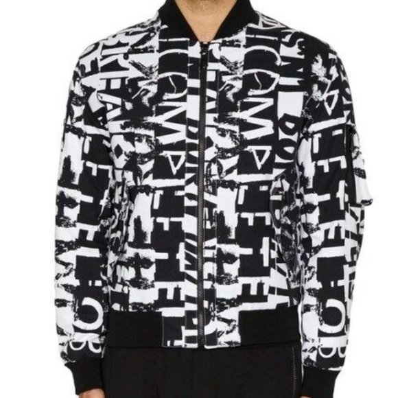 ALEXANDER MCQUEEN Print BOMBER JACKET SIZE 48 - Picture 1 of 2